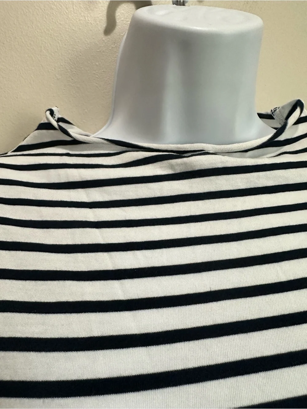 Frank & Eileen Black and White Striped Midi Dress 100%Cotton